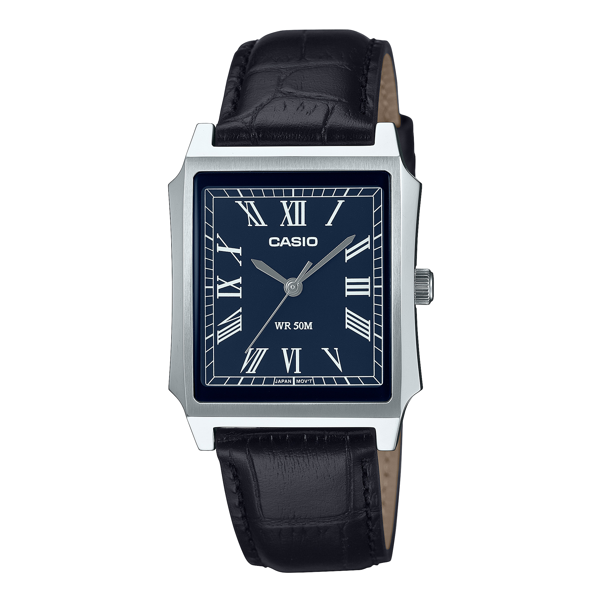 CASIO Mens Wristwatch MTP-B190L-2BV Leather Blue Vintage | eBay