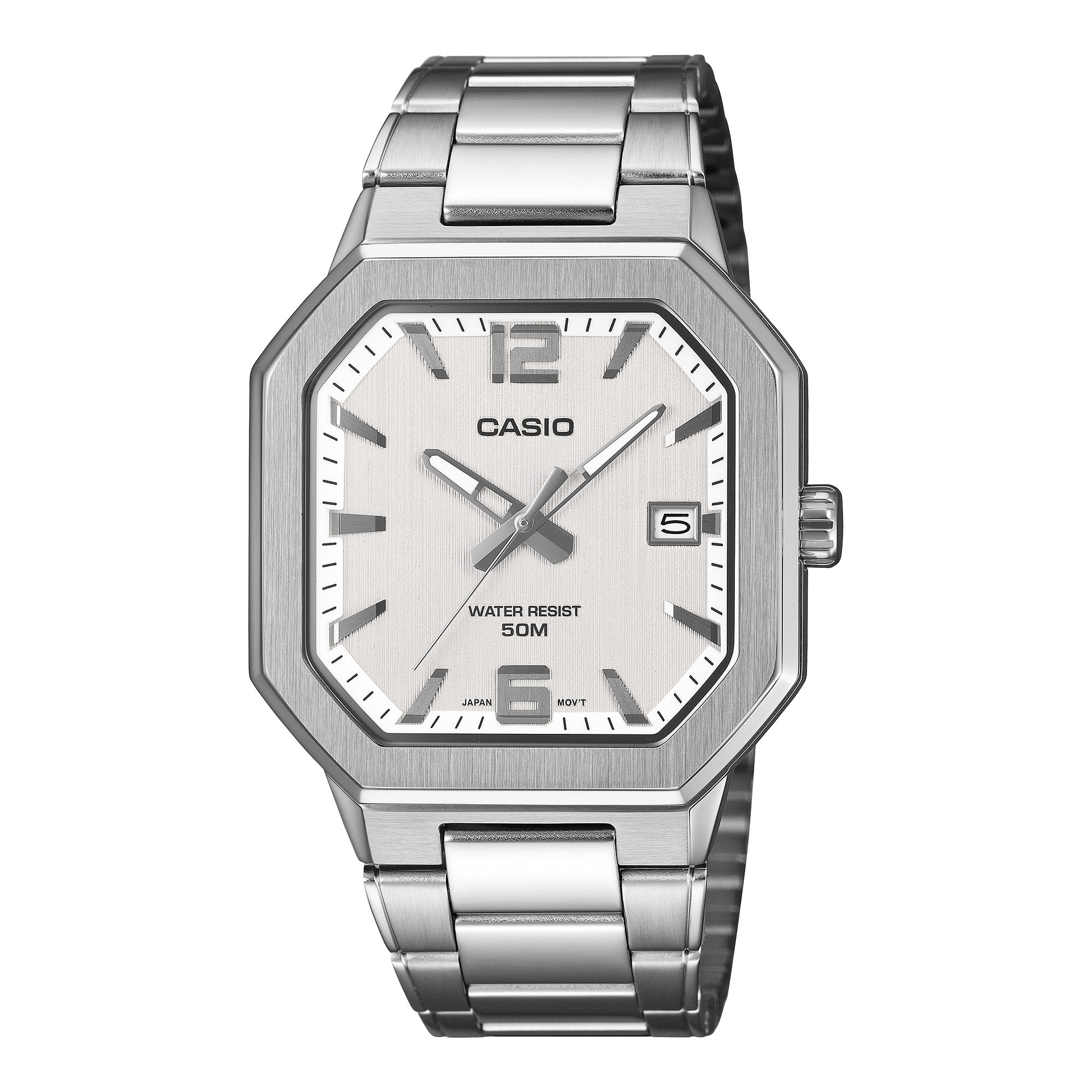 Casio MTP-B195D-7AV Men's Watch White Dial Stainless Steel 50M