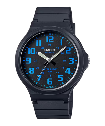 CASIO MW-240-2BV 手錶 藍色、淺藍色 #1