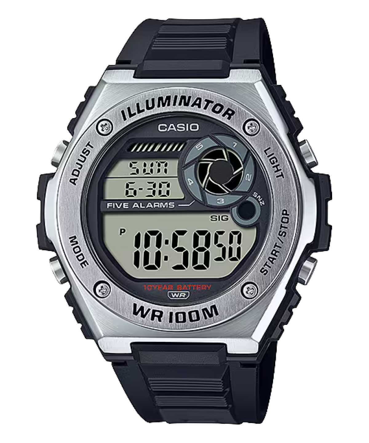 CASIO MWD-100H-1AV 手錶 銀色 #1