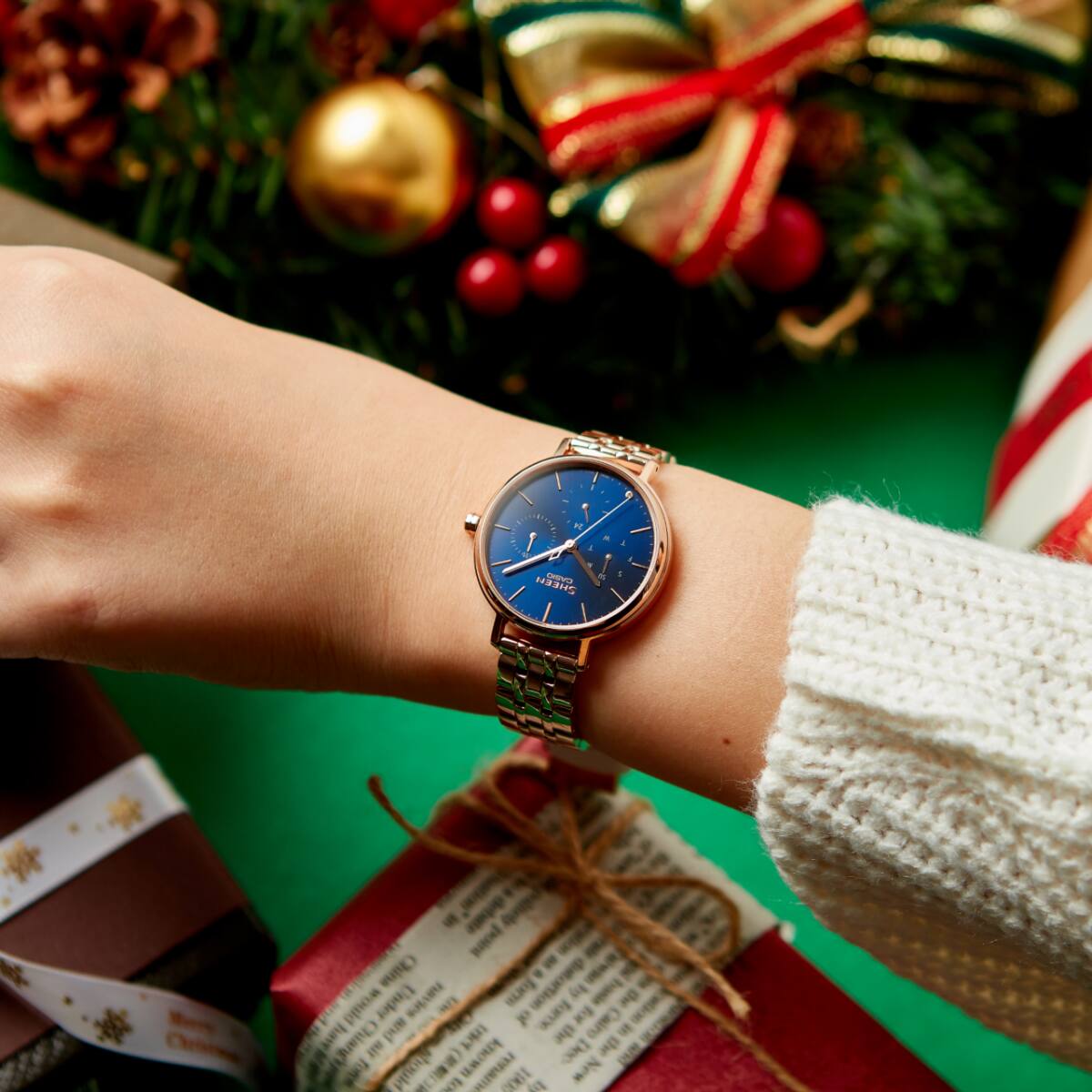 SHEEN SHE-4541PG-2A 手錶 粉紅金 #3