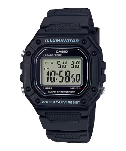 CASIO W-218H-1AV 手錶 黑色 #1
