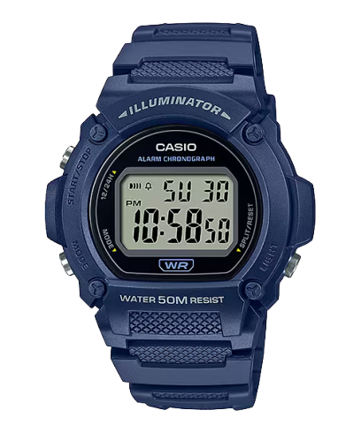 CASIO W-219H-2AV 手錶 藍色、淺藍色 #1