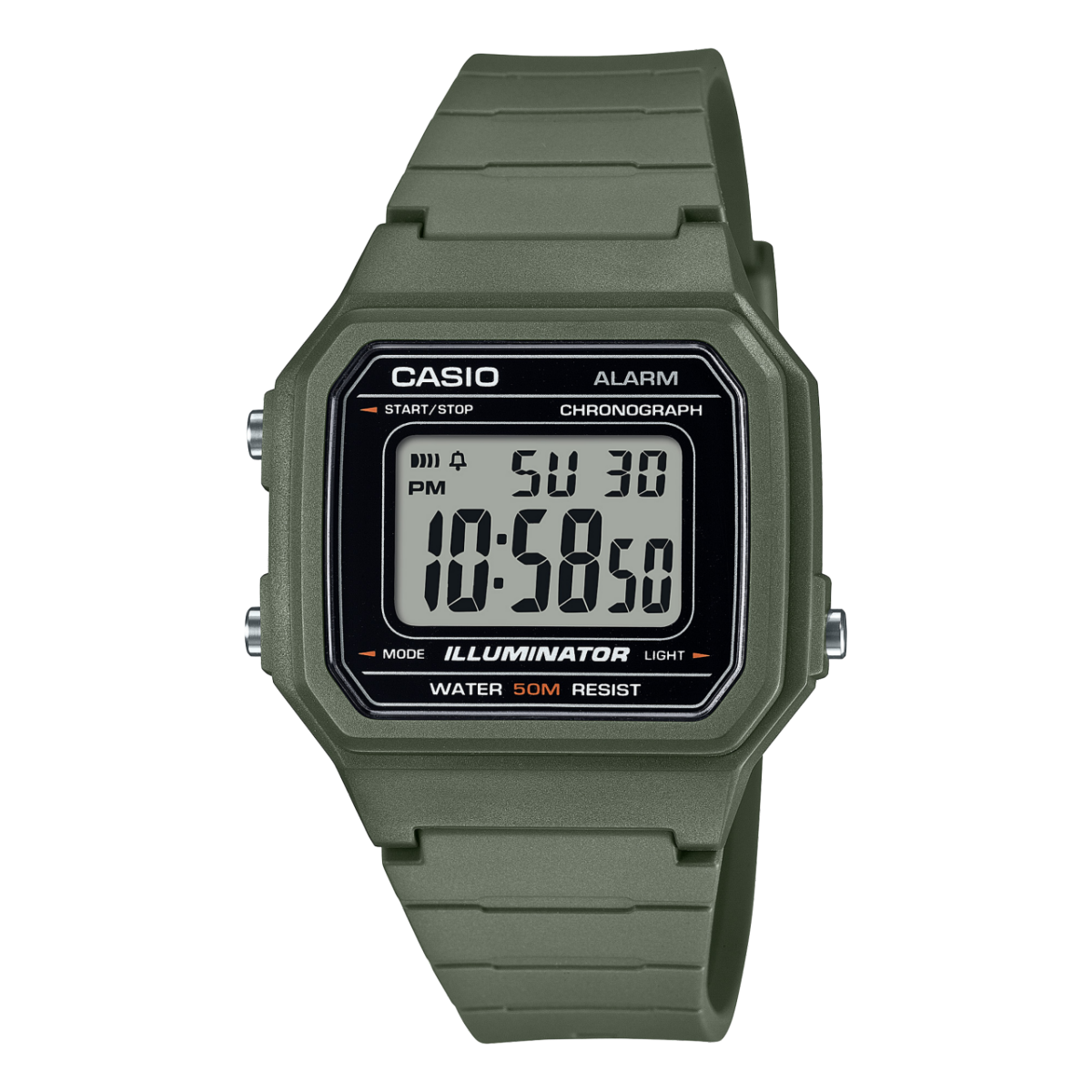 CASIO W-217H-3AV 手錶 綠色 #1