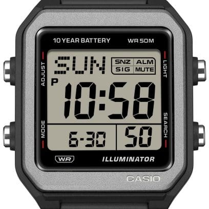CASIO W-221H-1AV 手錶 黑色 #3