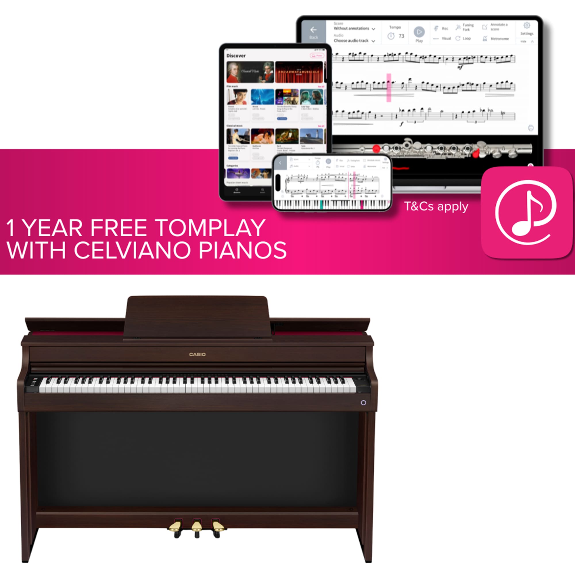 家電 CASIO PCP-300 AP-300 Home Piano - Rosewood | CASIO