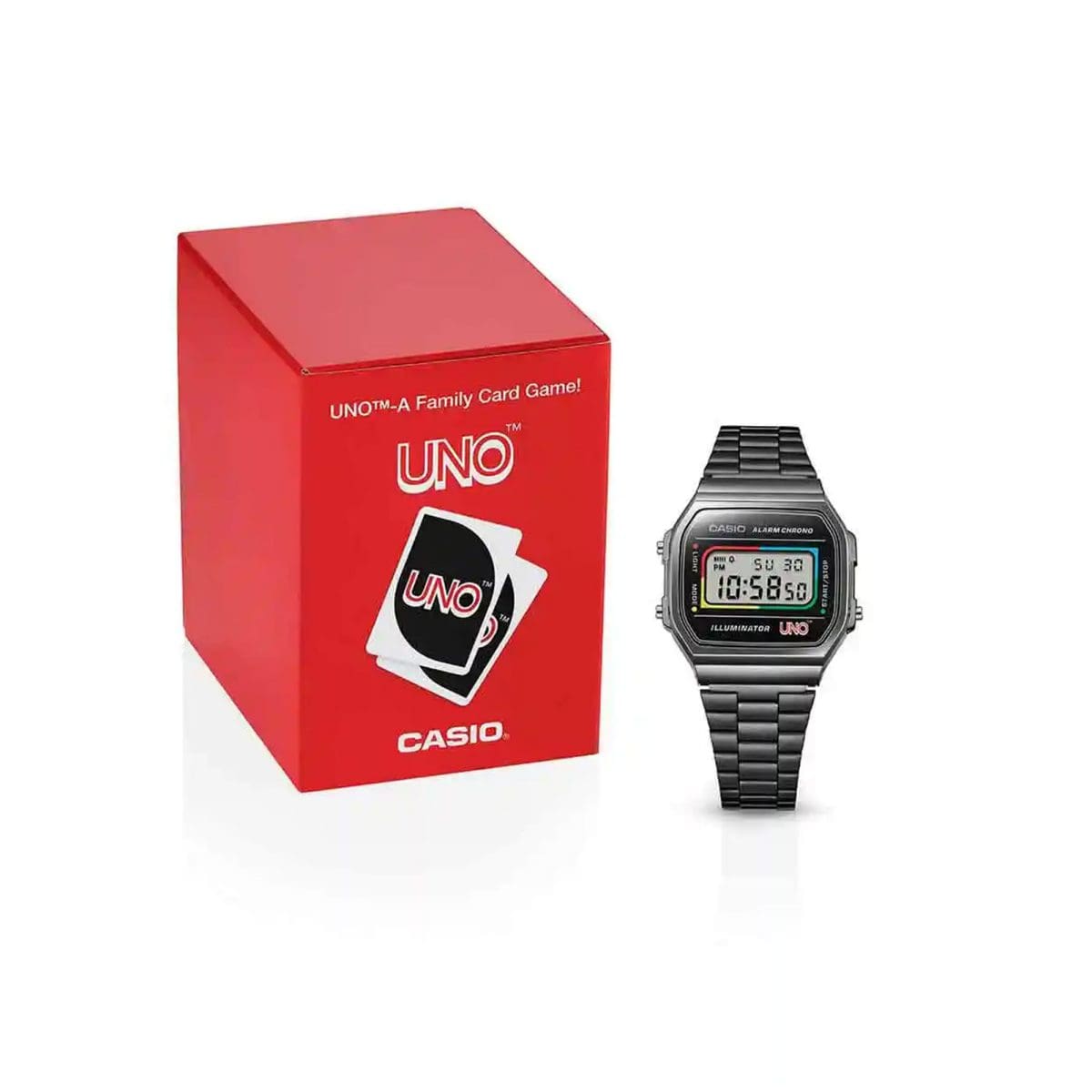 【新品】CASIO UNO コラボレーションモデル A168WEUC-1AJR A168WEUC-1AER | CASIO