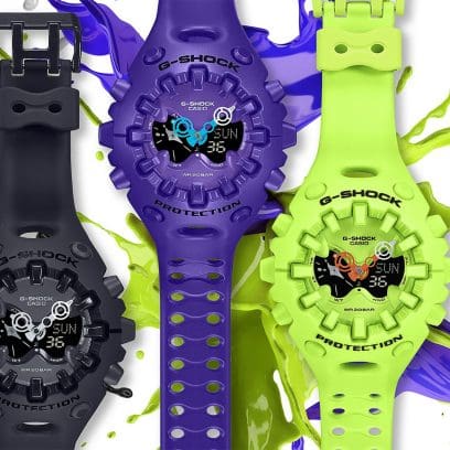 GA-V01-9A Analog-digital combination face featuring a bold, innovative design