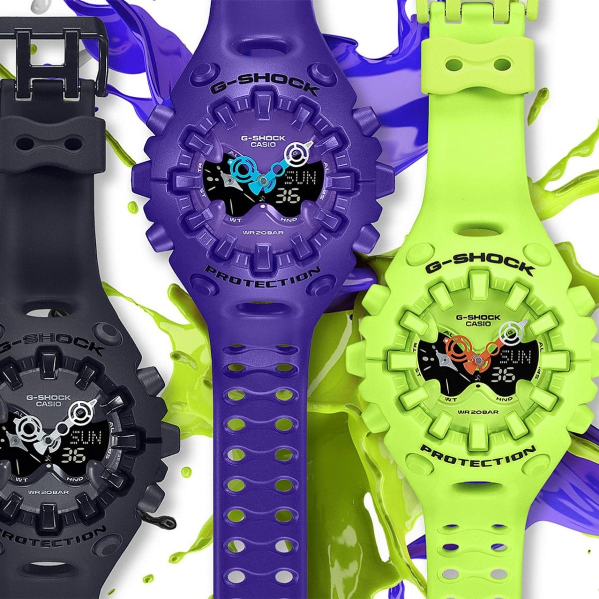 GA-V01-9A Analog-digital combination face featuring a bold, innovative design