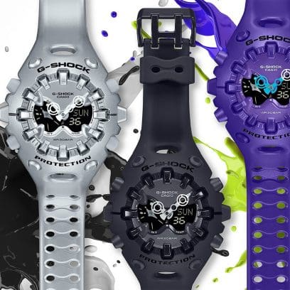 GA-V01A-8A Analog-digital combination face featuring a bold, innovative design