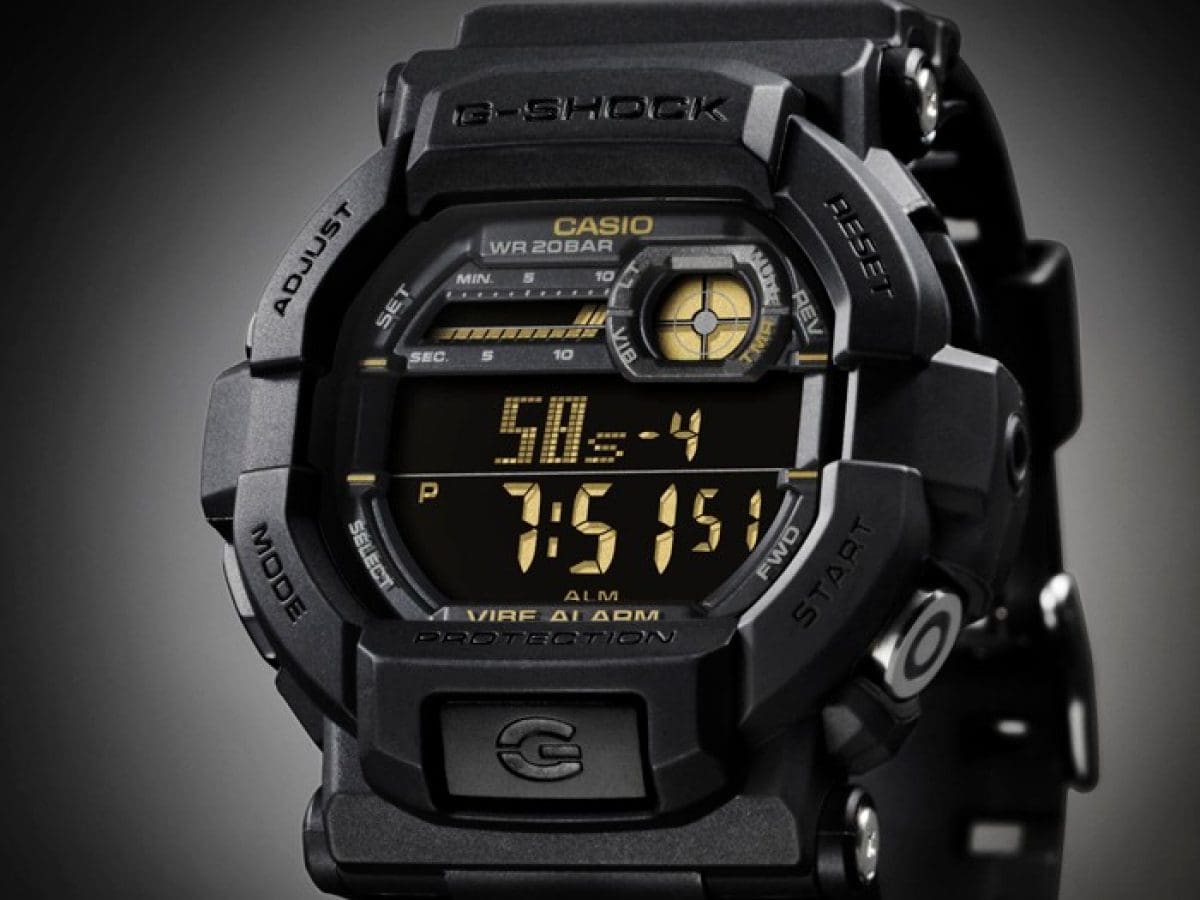 カシオ CASIO　G-SHOCK　GD-350　WR 20BAR　ブラック GD350-1 | Dark Illuminator G-SHOCK Digital Watch | CASIO