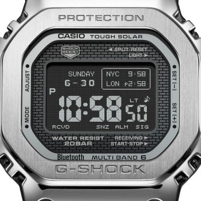 GMW-BZ5000D-1 Main Display Font: Classic, Type D: Dual time display