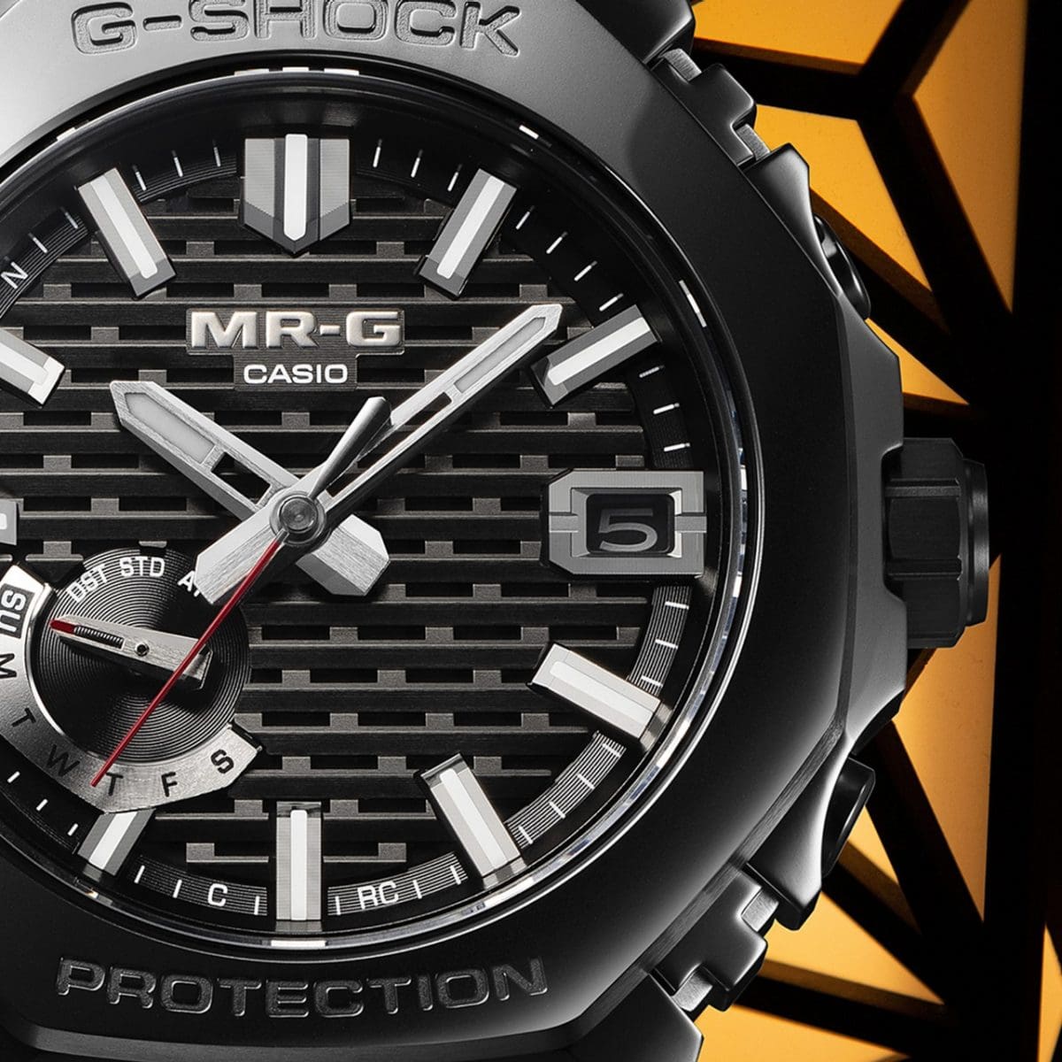 MRG-B2100B-1A Dial design inspired by kigumi concept from Japanese aesthetics