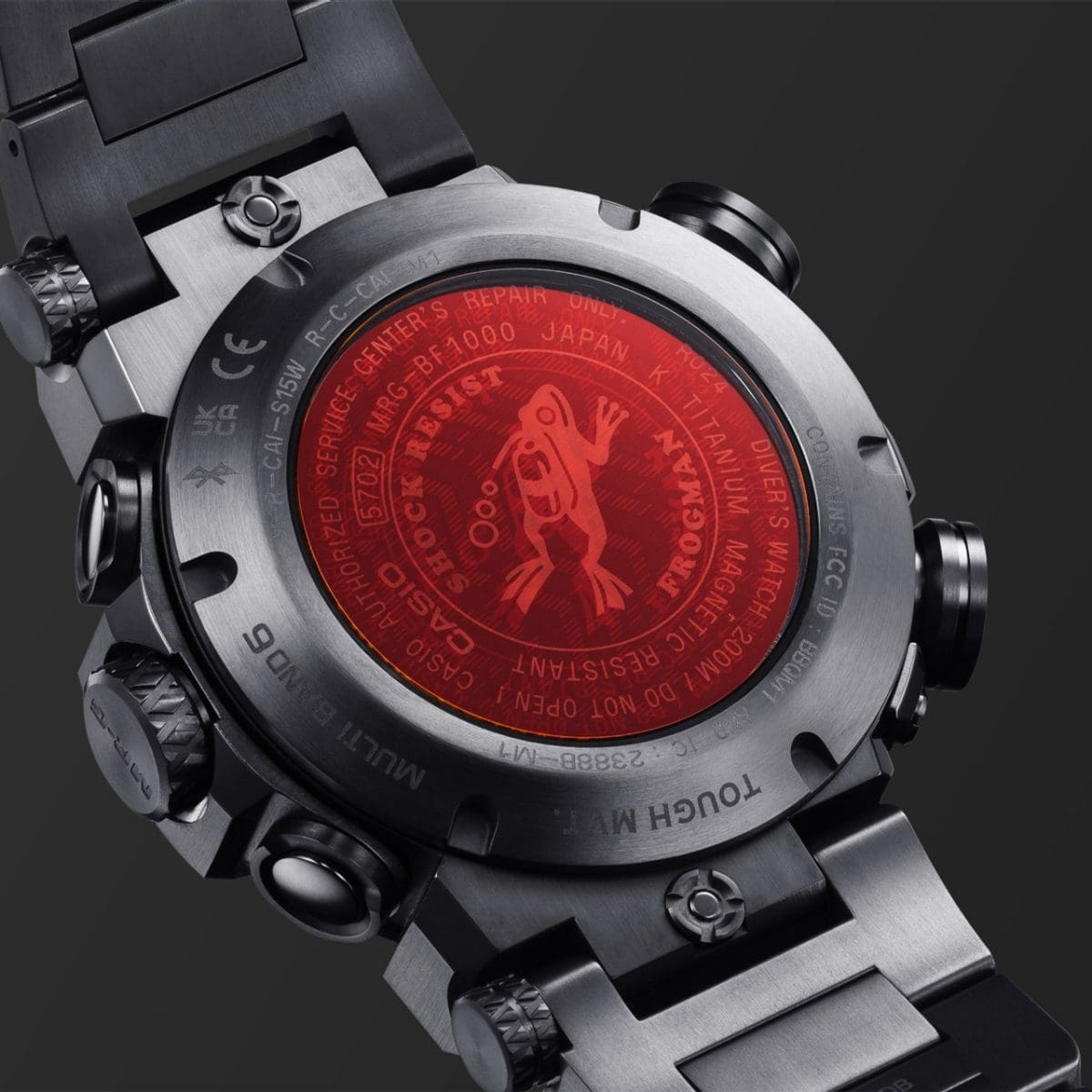 MRG-BF1000B-1A Screw-lock case back made with an inventive combination of materials