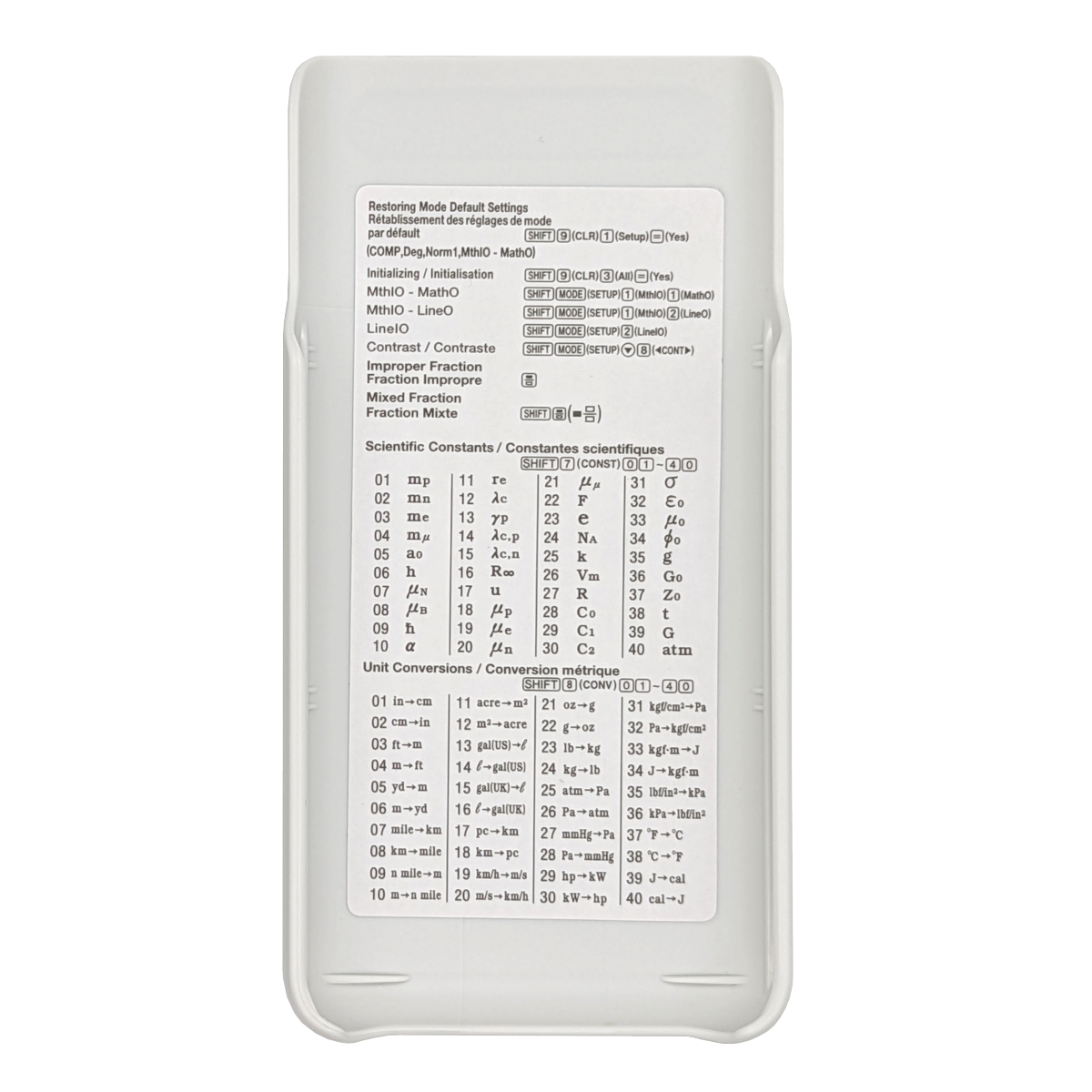 Casio FX-115ESPLUS2 Scientific Calculator, Natural Textbook Display, White