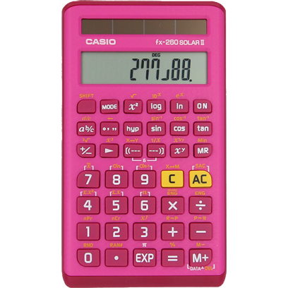 Scientific & Fraction fx-260 SOLAR II Pink Edition Calculators #1