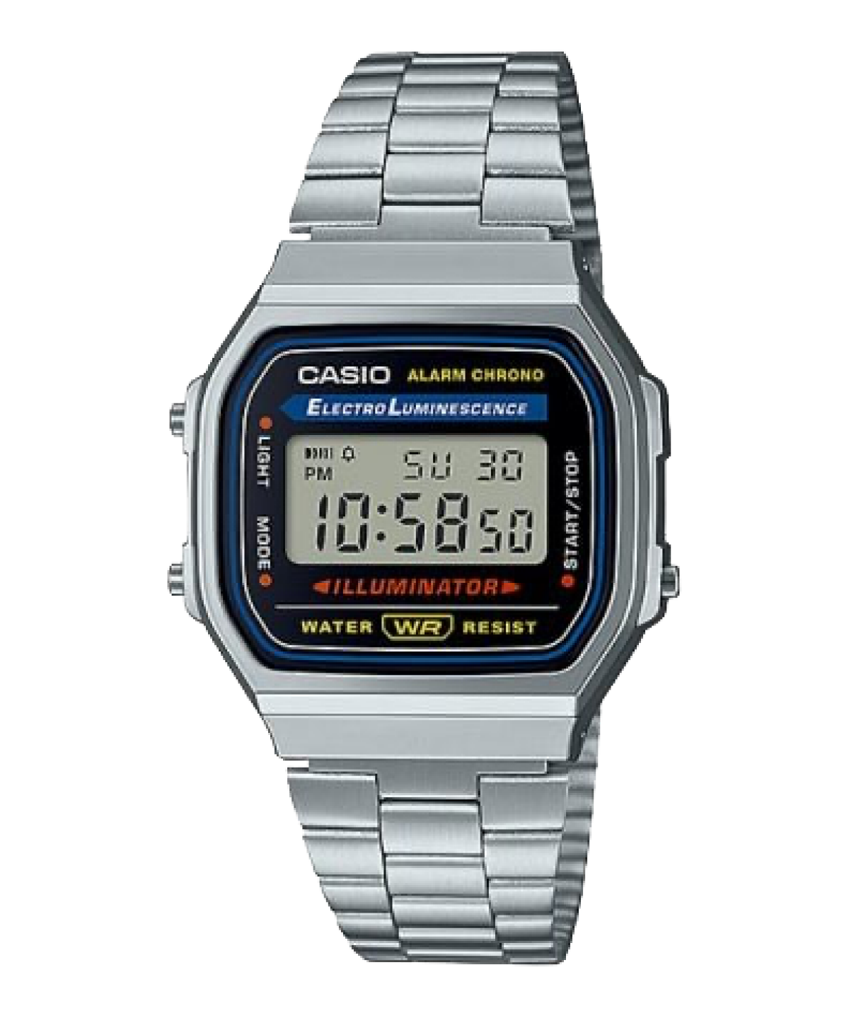A168W 1 Vintage Silver And Black Metal Watch CASIO A168W 1 Vintage Silver And Black Metal Watch CASIO