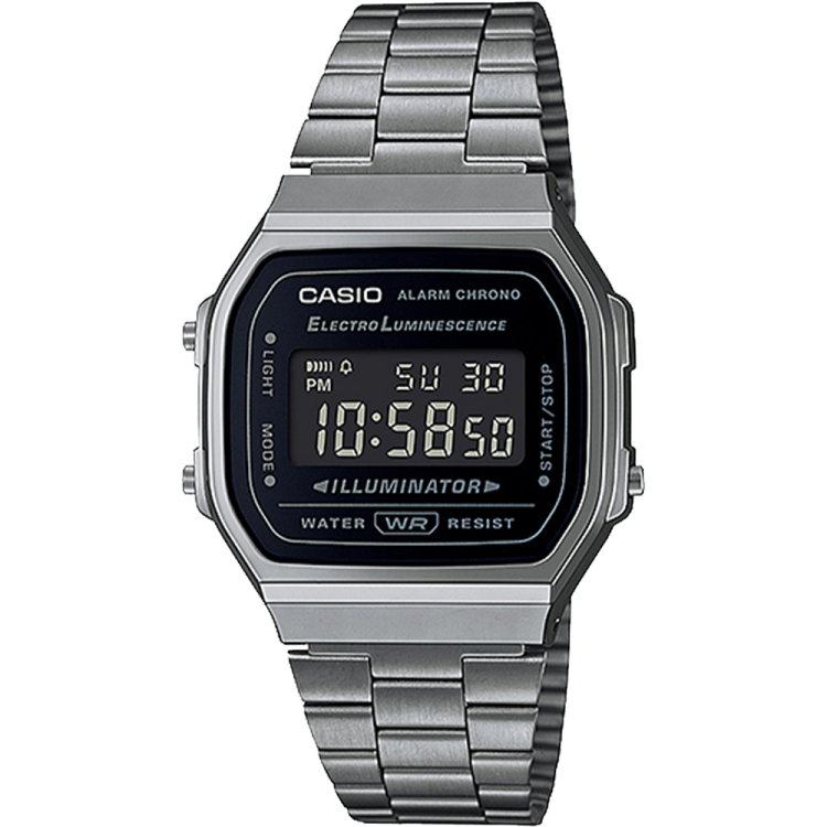 black casio retro watch