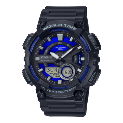 AEQ110W-1BV | Analog-Digital Midnight Black Watch | CASIO