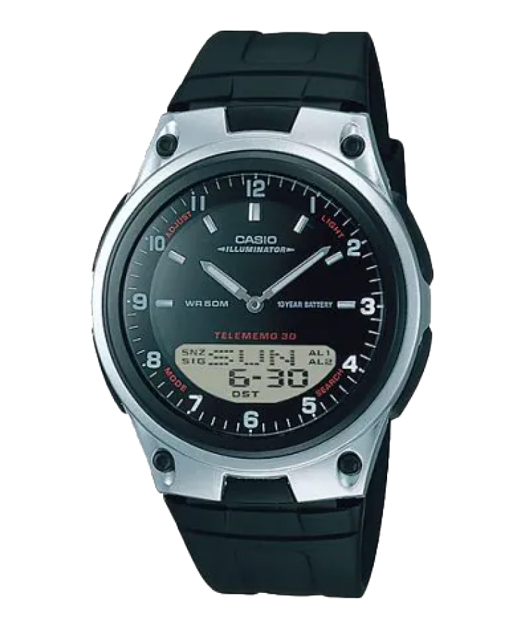 AW80-1AV | Analog-Digital Black with Silver Watch | CASIO