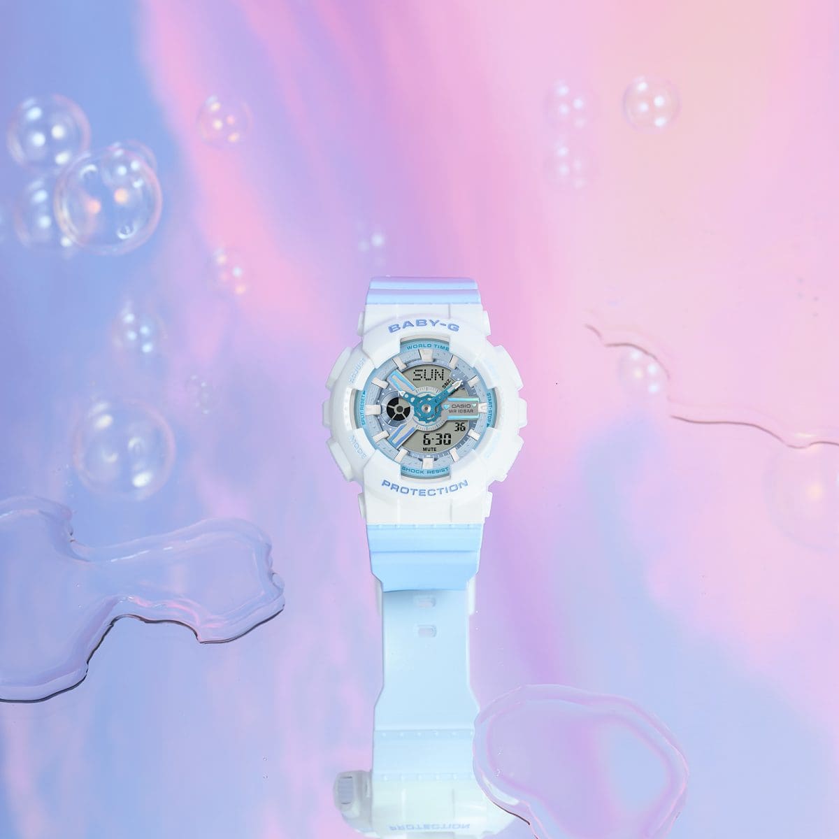 Casio Baby-G BA-110YK-2A Orologio Analogico-Digitale Donna - Resina Blu, Stile Y2K, Resistente Agli Urti E 100m