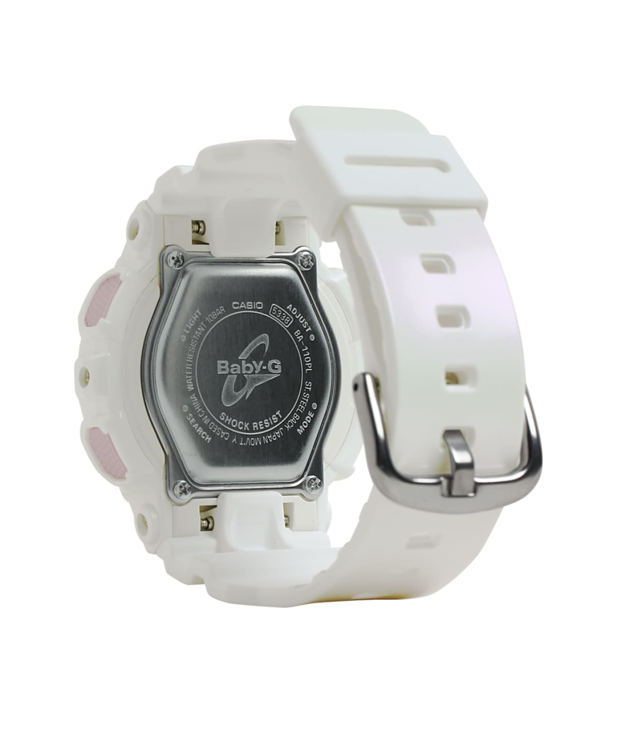 BA110PL-7A1 | BABY-G Women's White Watch, Pink Face | CASIO