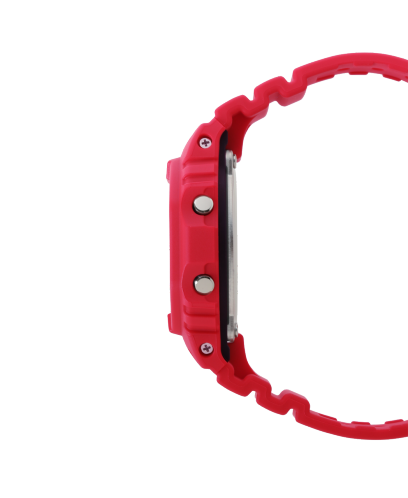 Red G-SHOCK DW5600EP-4 Watch Side View