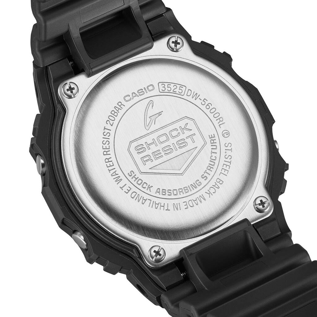 G-Shock Casio DW5600RL-1 - Orologio Digitale Uomo, Serie 5600, Cinturino In Resina Nera (48,9x42,8x13,4 Mm)