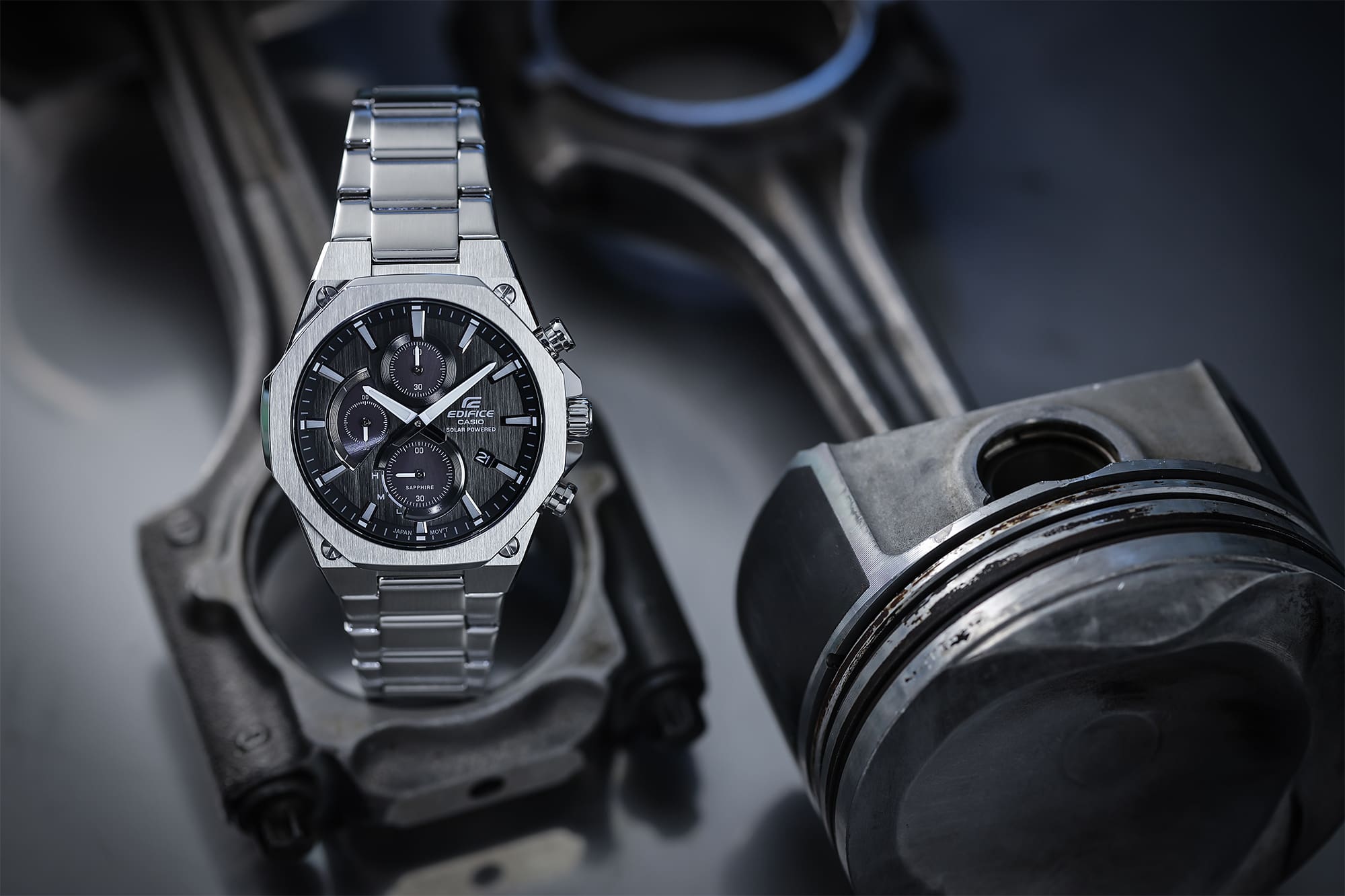 EFSS570D-1A | EDIFICE Slim Solar Powered Chronograph with Sapphire