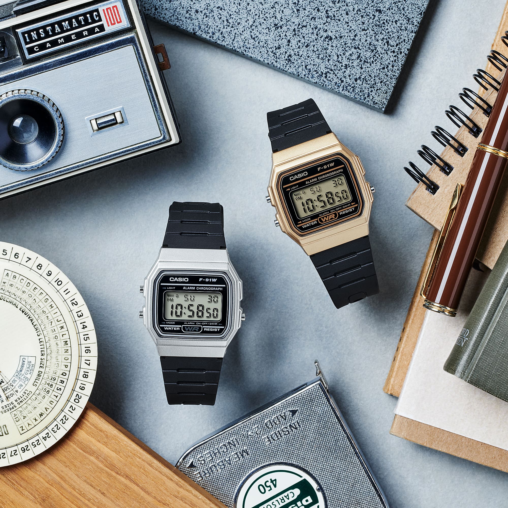 F91WM-7A | Silver and Black Digital Watch | CASIO