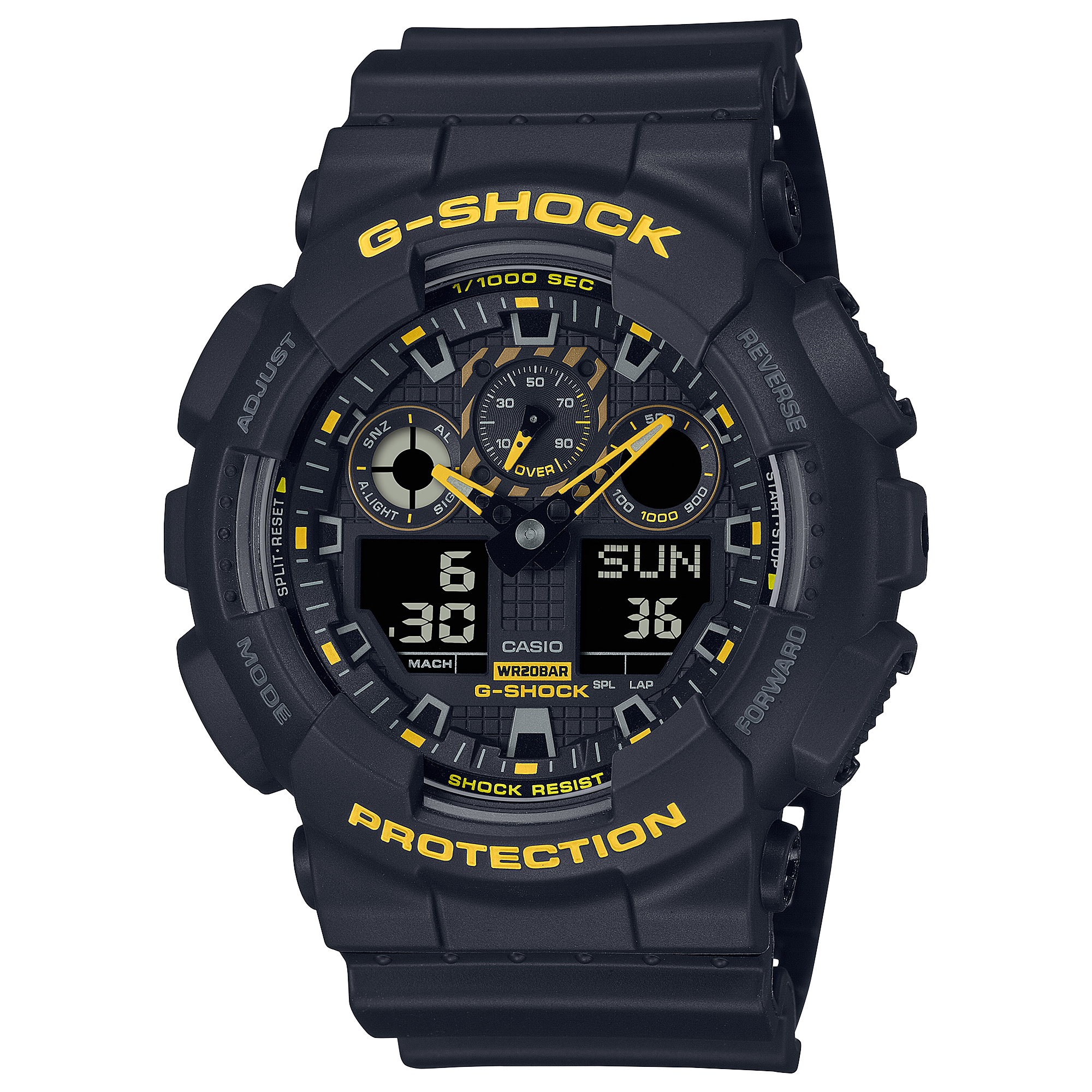 Casio GA100CY-1A Black Analog-Digital Watch - REV WATCHES