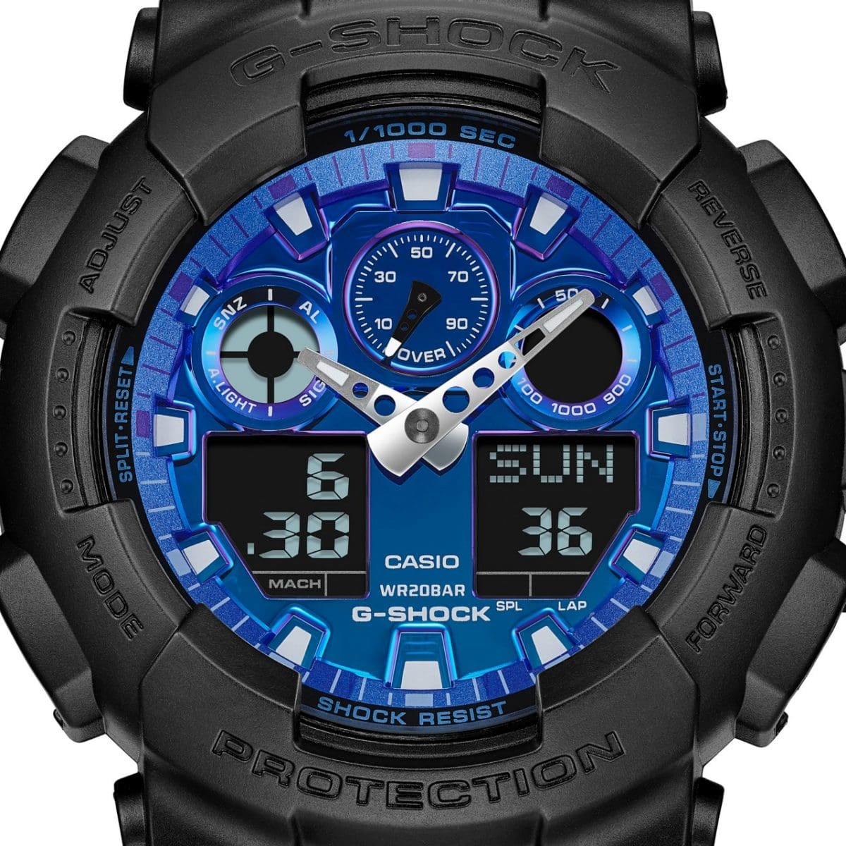 GA100FL-1A | G-SHOCK ANALOG-DIGITAL Black | CASIO