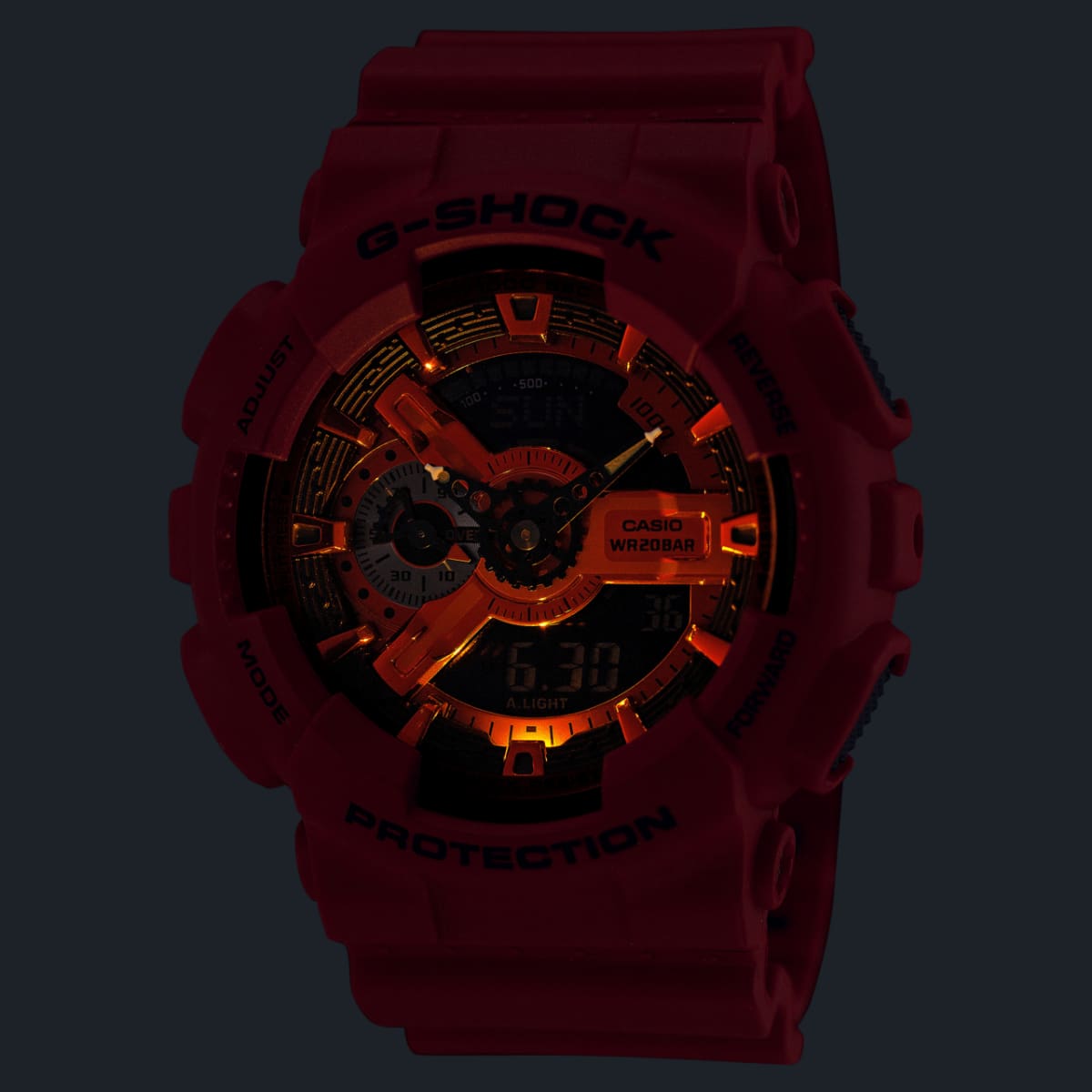 GA110RRB-4A | G-SHOCK ANALOG-DIGITAL Red | CASIO