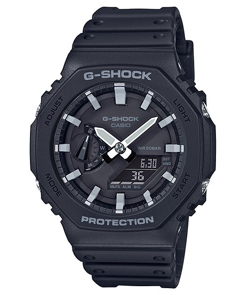 G-Shock GA-2100 — Noir / Argent · GA-2100-1A