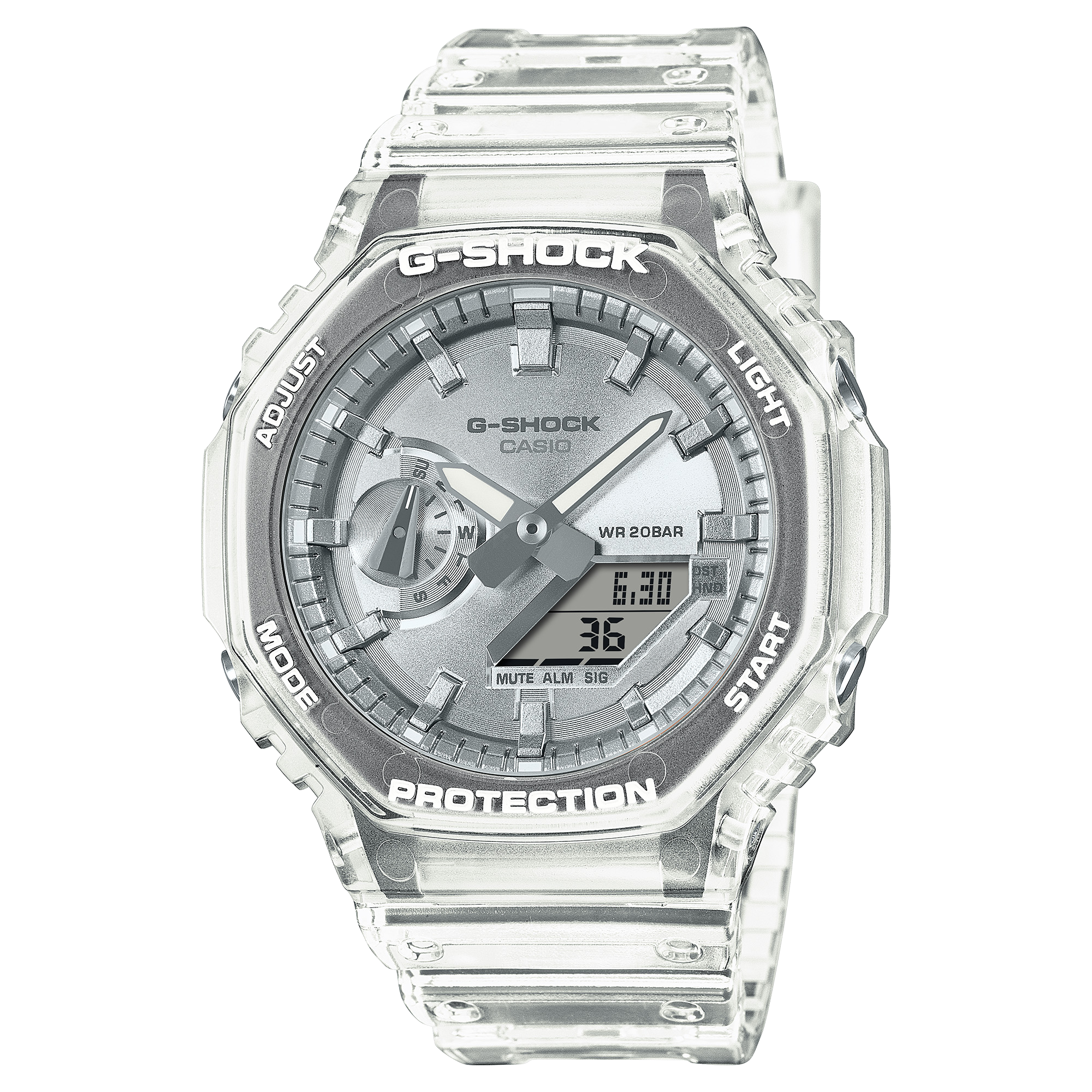 G-Shock GA-2100 — Metallic Gris · GA-2100BM-7A8