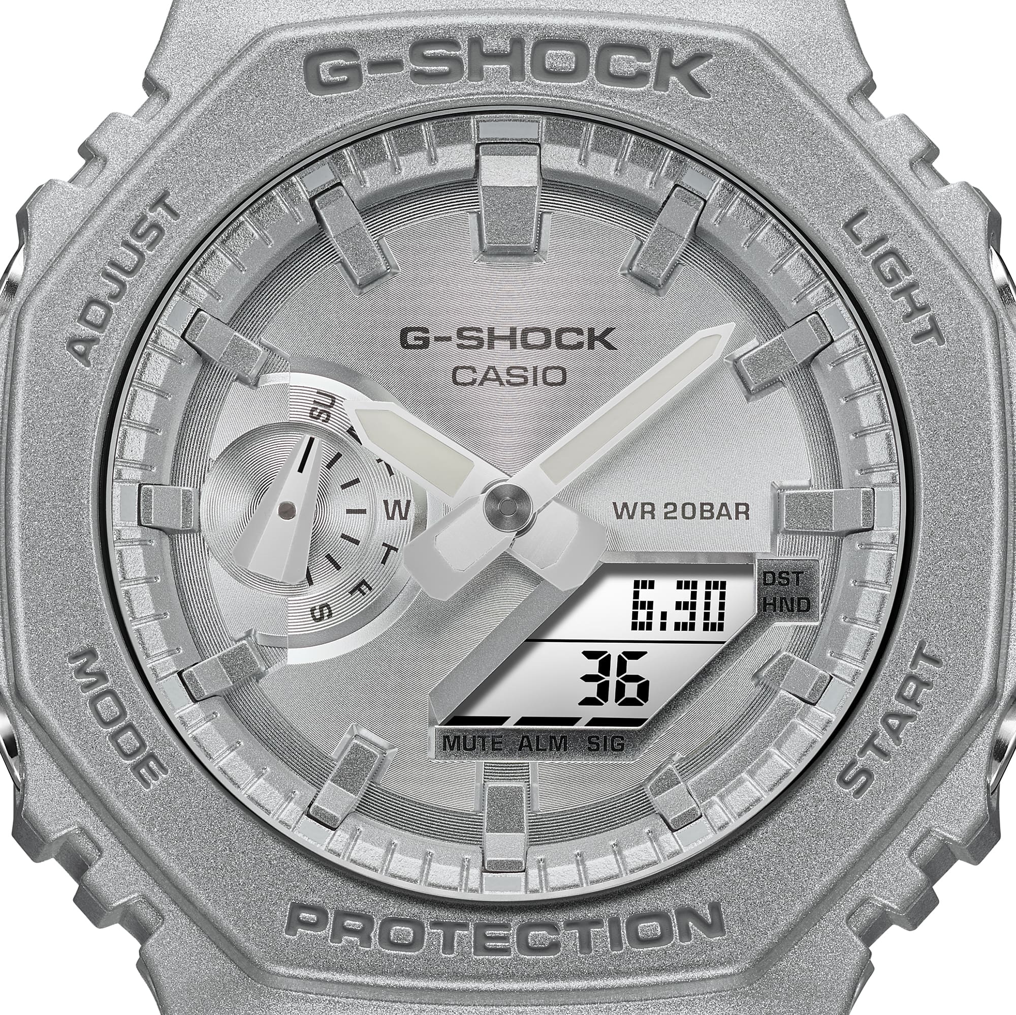 GA2100FF-8A | Retro Futuristic Metallic Silver Men's Watch