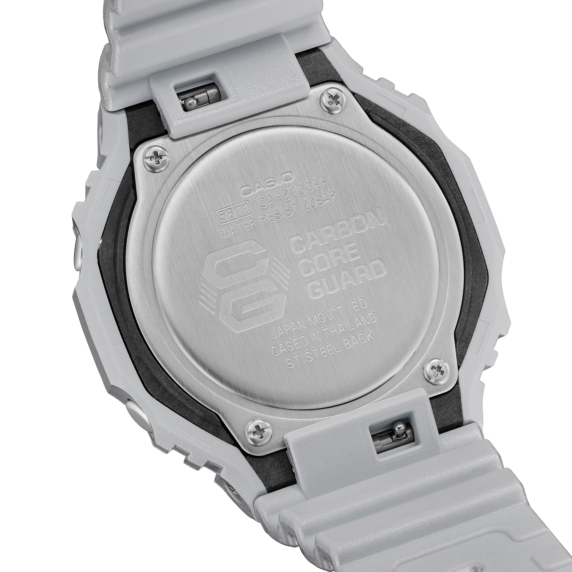 GA2100FF-8A | Retro Futuristic Metallic Silver Men's Watch by G