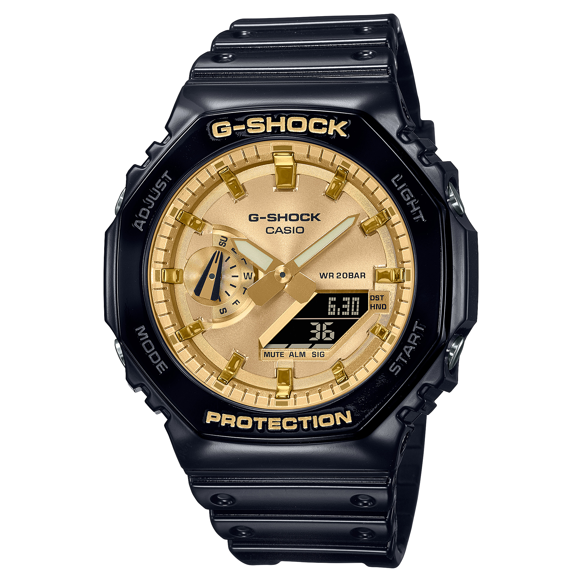 G-Shock GA-2100 — Or / Argent · GA-2100GB-1A