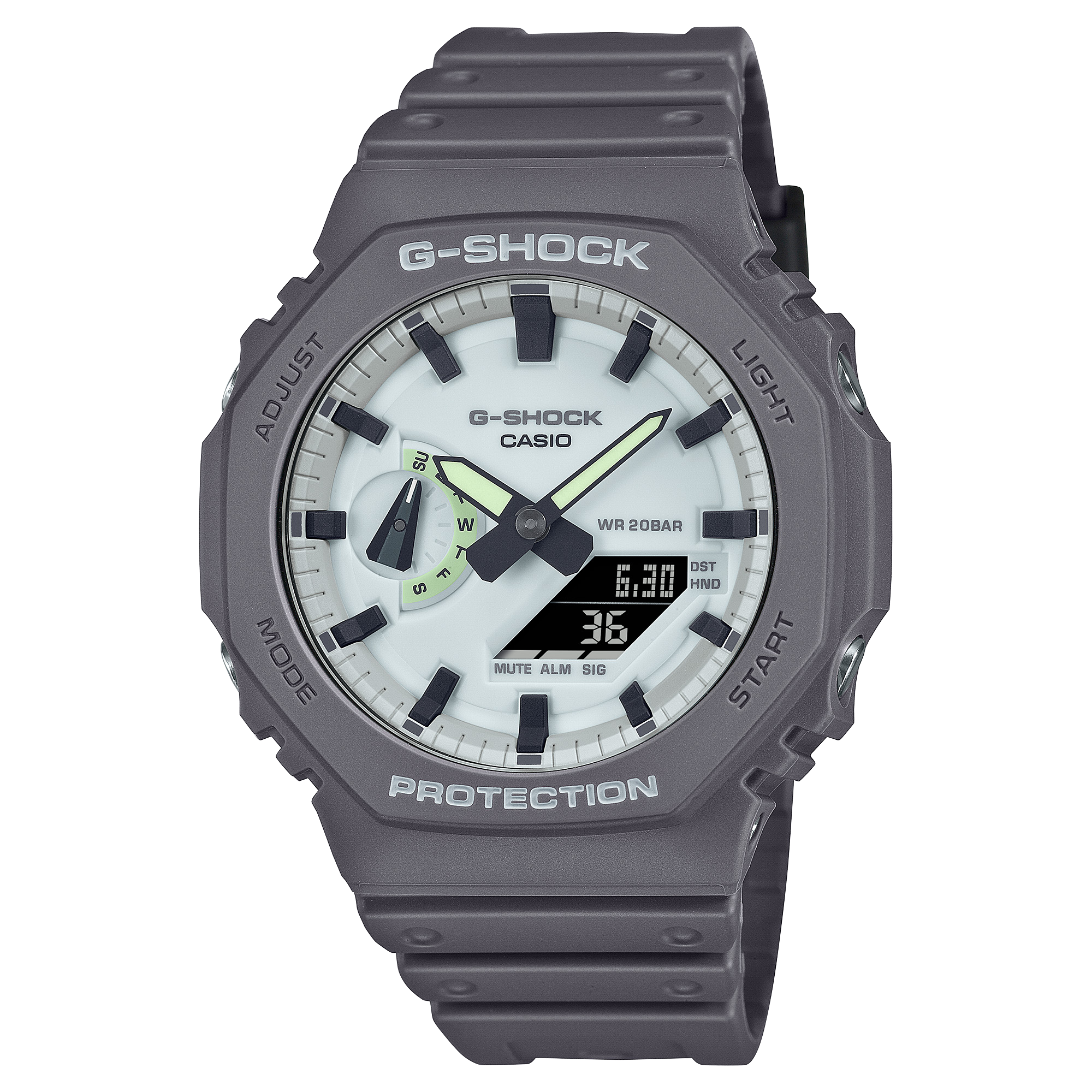 G-Shock GA-2100 — Hidden Coating Gris · GA-2100HD-8A