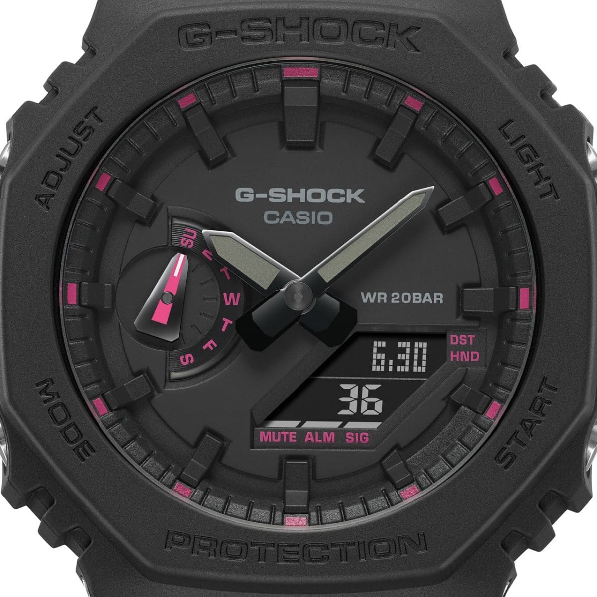 GA2100P-1A | G-SHOCK GA-2100P-1A: Black & Pink Watch for a Cause