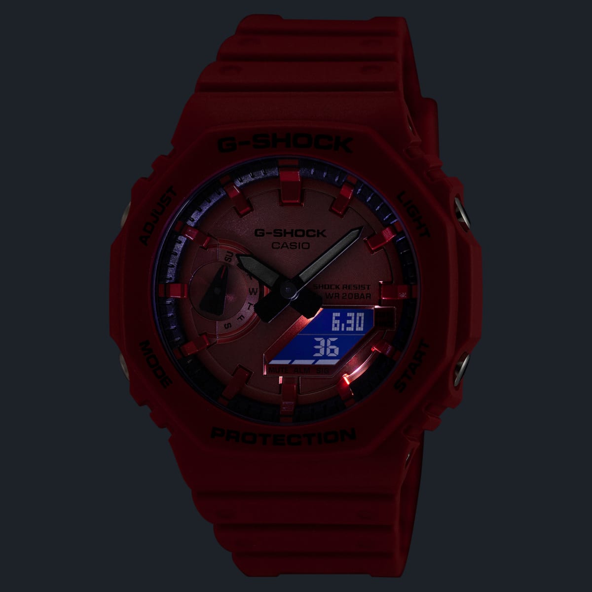 GA2100RRB-4A | G-SHOCK ANALOG-DIGITAL Red | CASIO