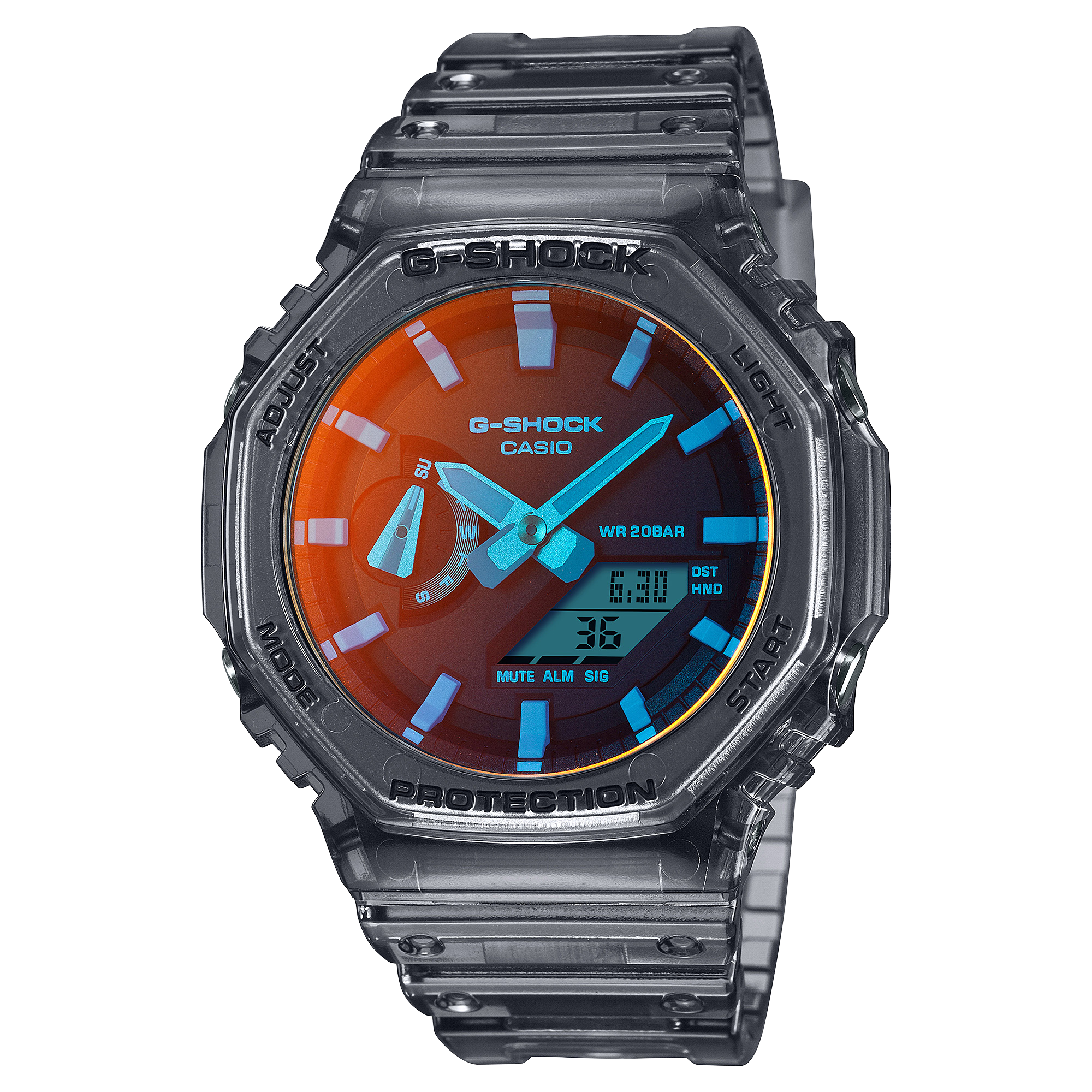 G-Shock GA-2100 — Tissu Gris · GA-2100TLS-8A