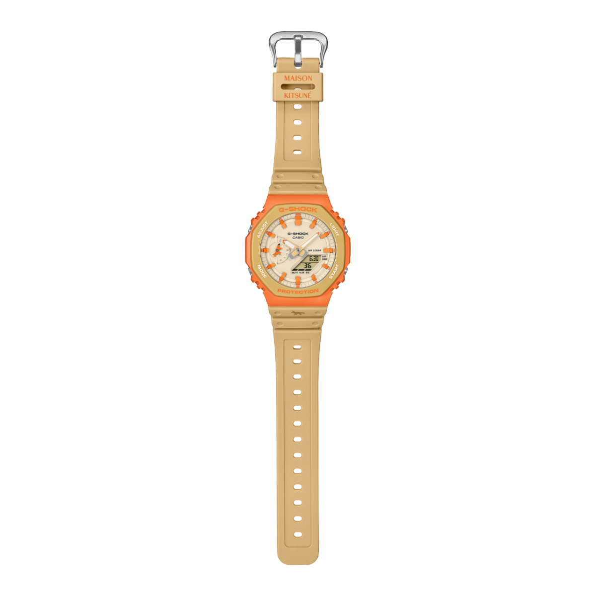 時計 Casio G-Shock x Maison Kitsune GA-2110MK GA2110MK-5A | G-SHOCK ANALOG-DIGITAL Orange | CASIO
