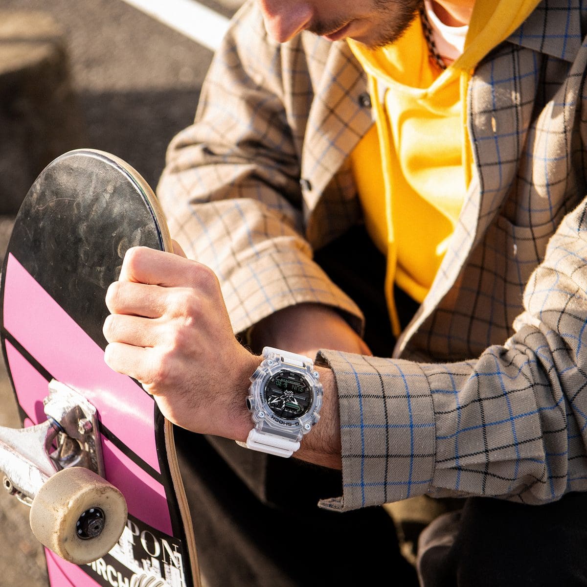 CASIO カシオ 時計 GSHOCK ANALOGDIGITAL GA900 SERIES GA900SKL7AJF ブラック クリア ホワイト 樹脂 メンズ デジアナ 新品未使用展示品【本物保証】 GA900SKL-7A | Transparent Analog-Digital Men's Watch - G-SHOCK | CASIO