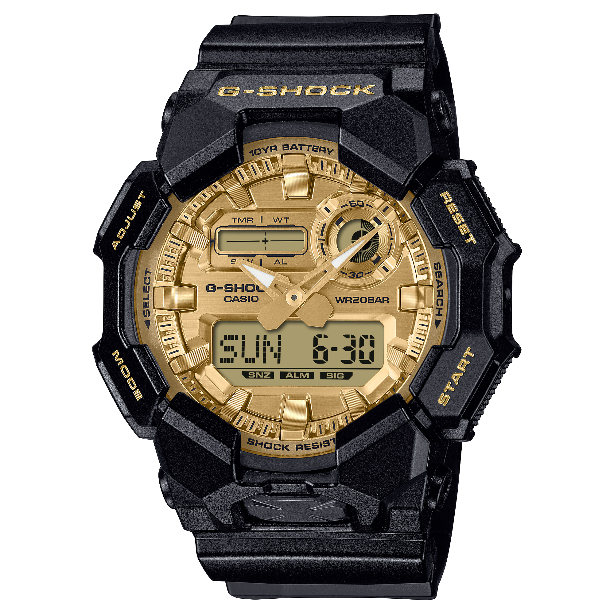 GA010GGB-1A9 | G-SHOCK ANALOG-DIGITAL Black | CASIO