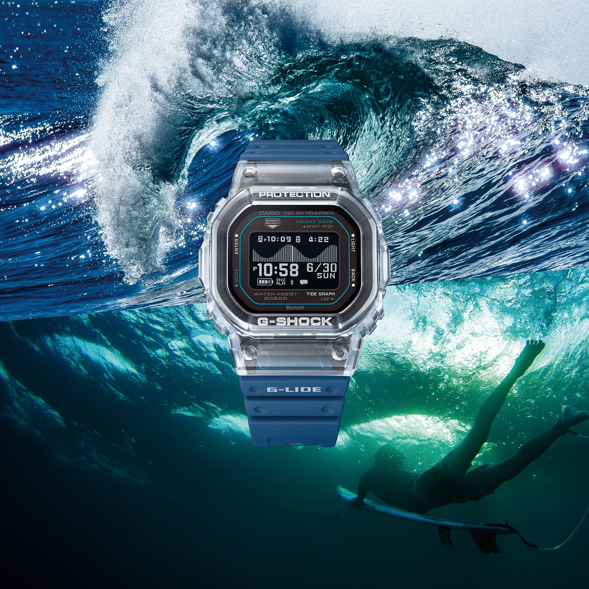 GBXH5600-1 | G-SHOCK G-LIDE Transparent color | CASIO