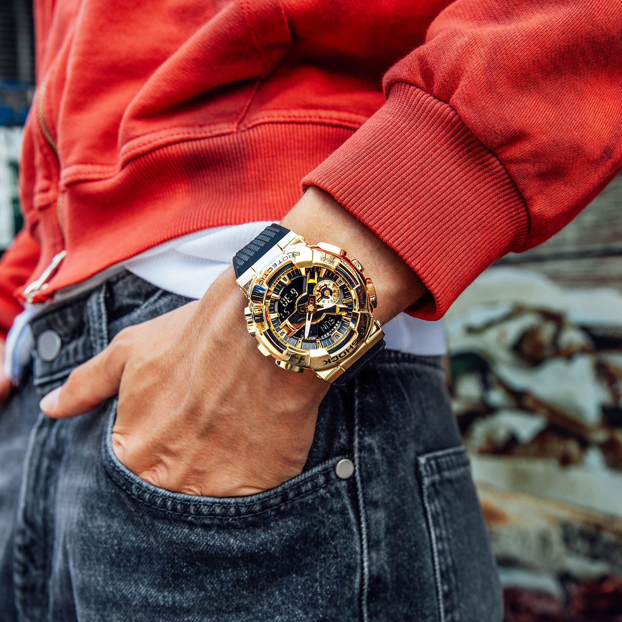 G-SHOCK ゴールド gm-110G-1A9J takayasu様 GM110G-1A9 | Analog-Digital Black and Gold Men's Watch G-SHOCK | CASIO