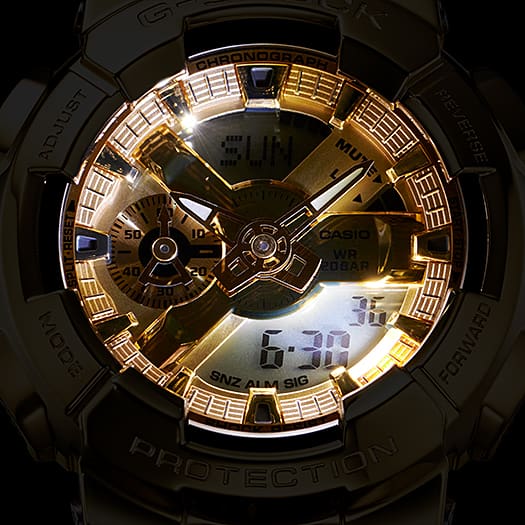 GM110SG-9A | Gold Analog-digital Women's Fashionable Metal Watch