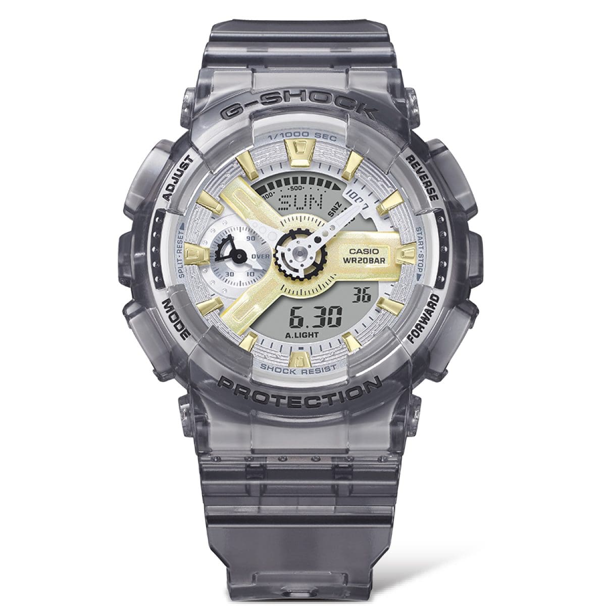 CASIO G-SHOCK GA110 グレー　イエロー　美品 GMAS110GS-8A | Transparent Gray Analog-digital Women's Watch - G