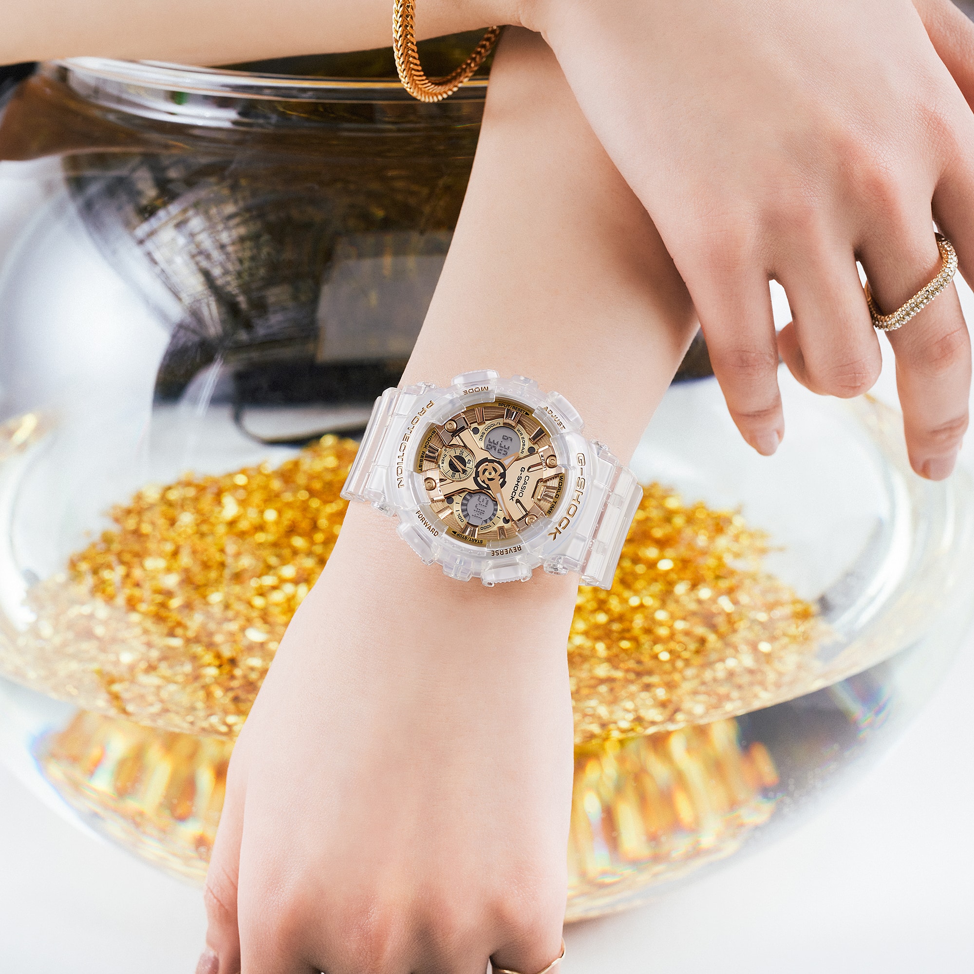 【黄金の透明クリアスケルトン】GMA-S120SG-7A G-SHOCK GMAS120SG-7A | G-SHOCK ANALOG-DIGITAL Transparent color | CASIO